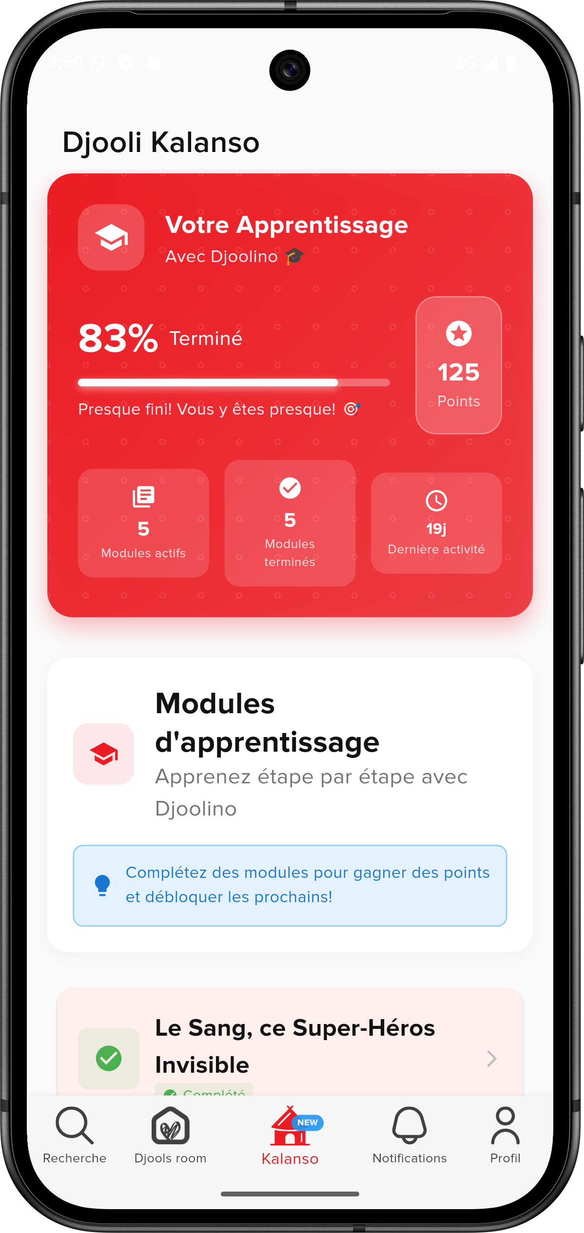 Module Kalanso - Quiz sur le don de sang