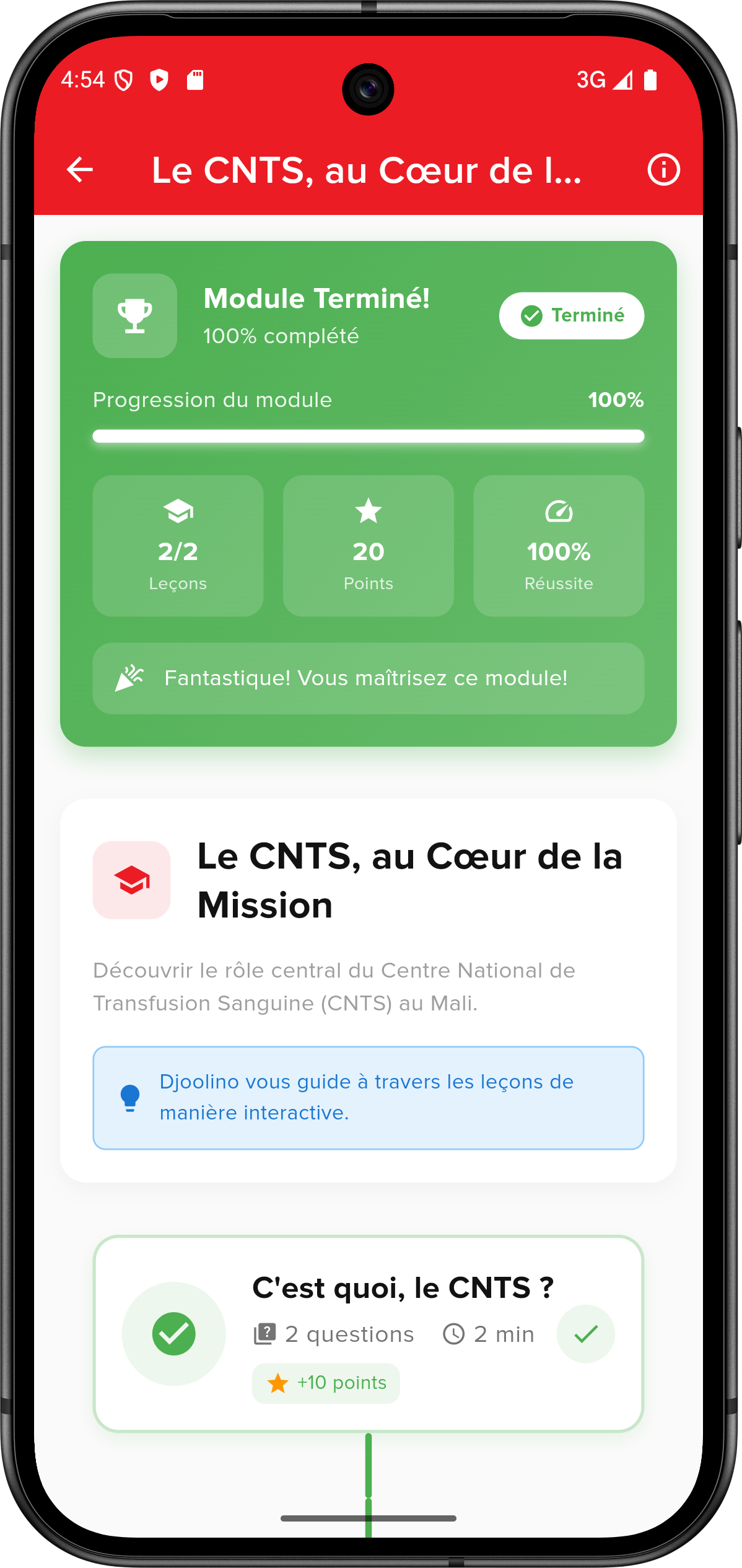 Module Kalanso - Apprentissage