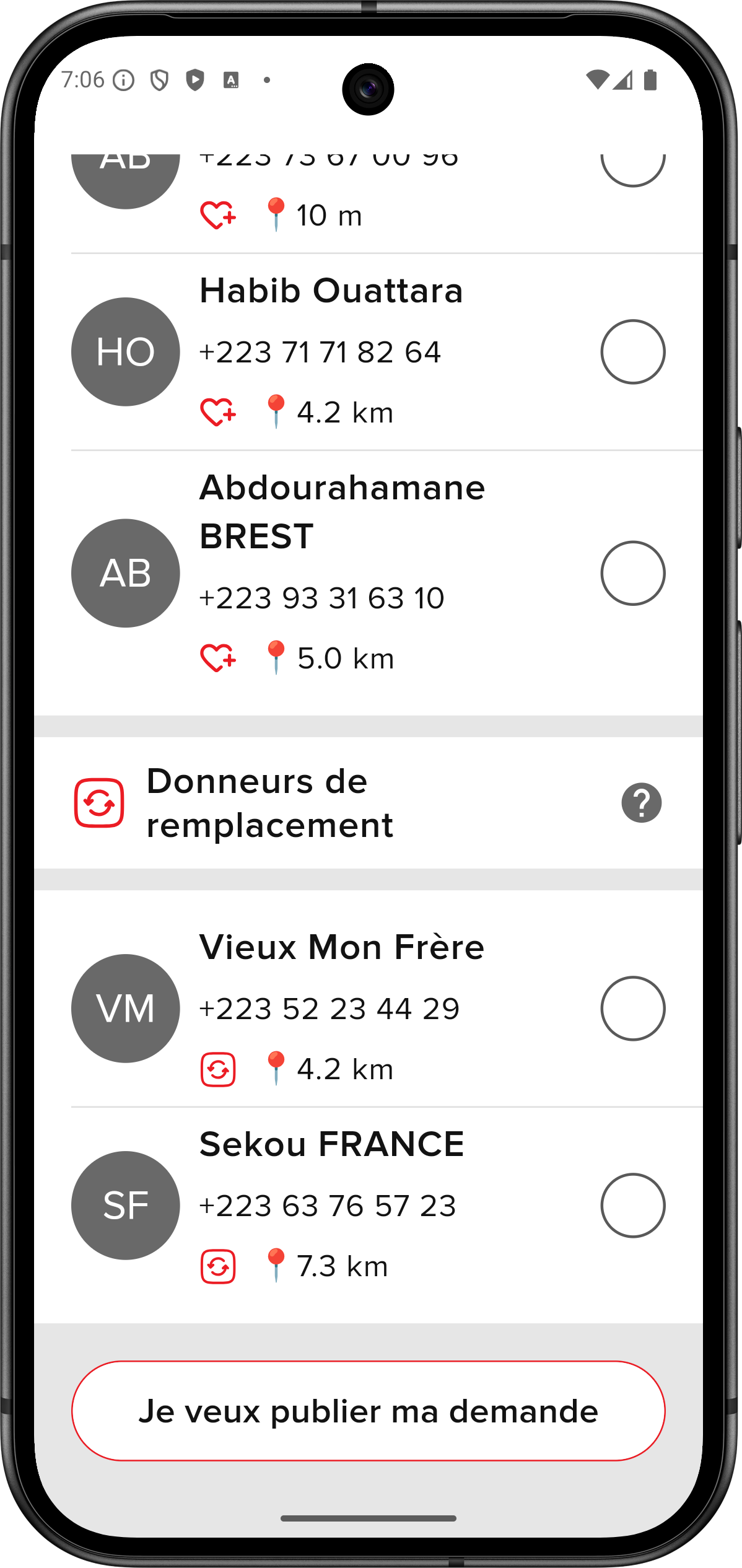Écran de profil Djooli